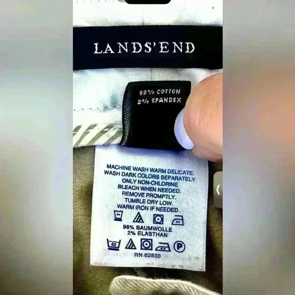 Lands End Mid Rise Classic Straight Leg Chino Ankle Pants Women’s Size 2 - Picture 9 of 10